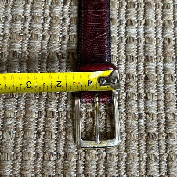 Vintage Brighton Embossed Lizard-Print Belt main image 8